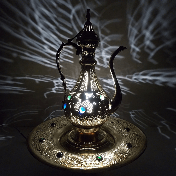 handmade Moroccan jug shaped Brass Table Lamp Shades